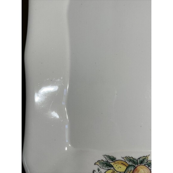 Vintage Porcelain Rectangle Serving Dish Fruit‎ Harvest Pattern Made In Japan - Picture 7 of 8